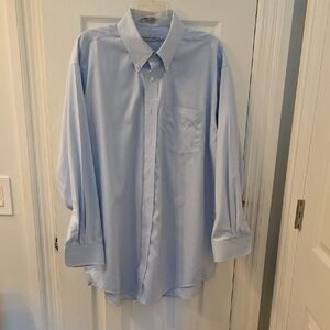 Forsythe Like New Preppy Blue Men's Dress Shirt Size 17 32/33
